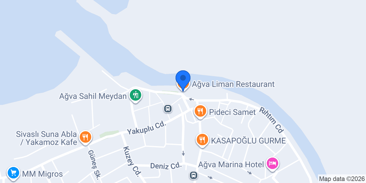Ağva Liman Restaurant konumu