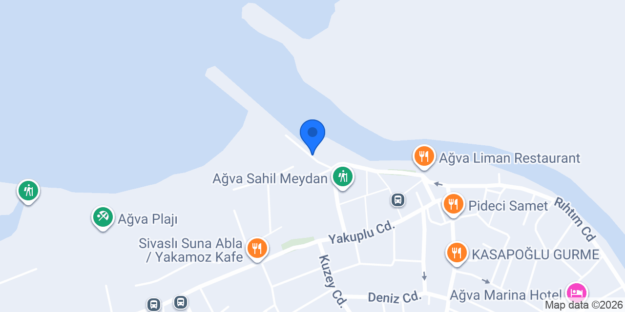 Ağvada midyeci konumu