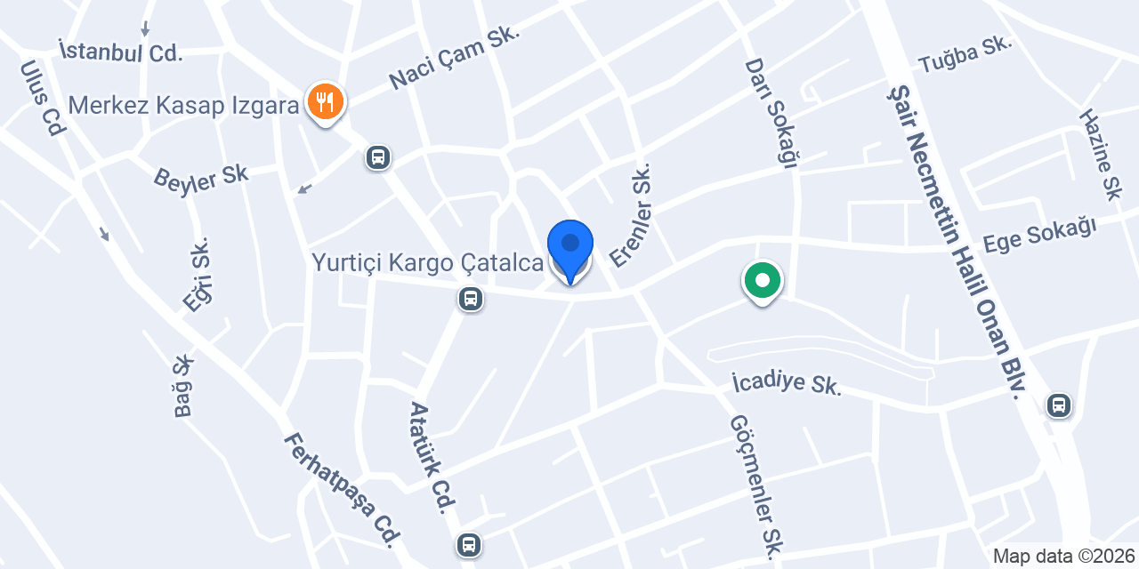 Yurtiçi Kargo Çatalca konumu