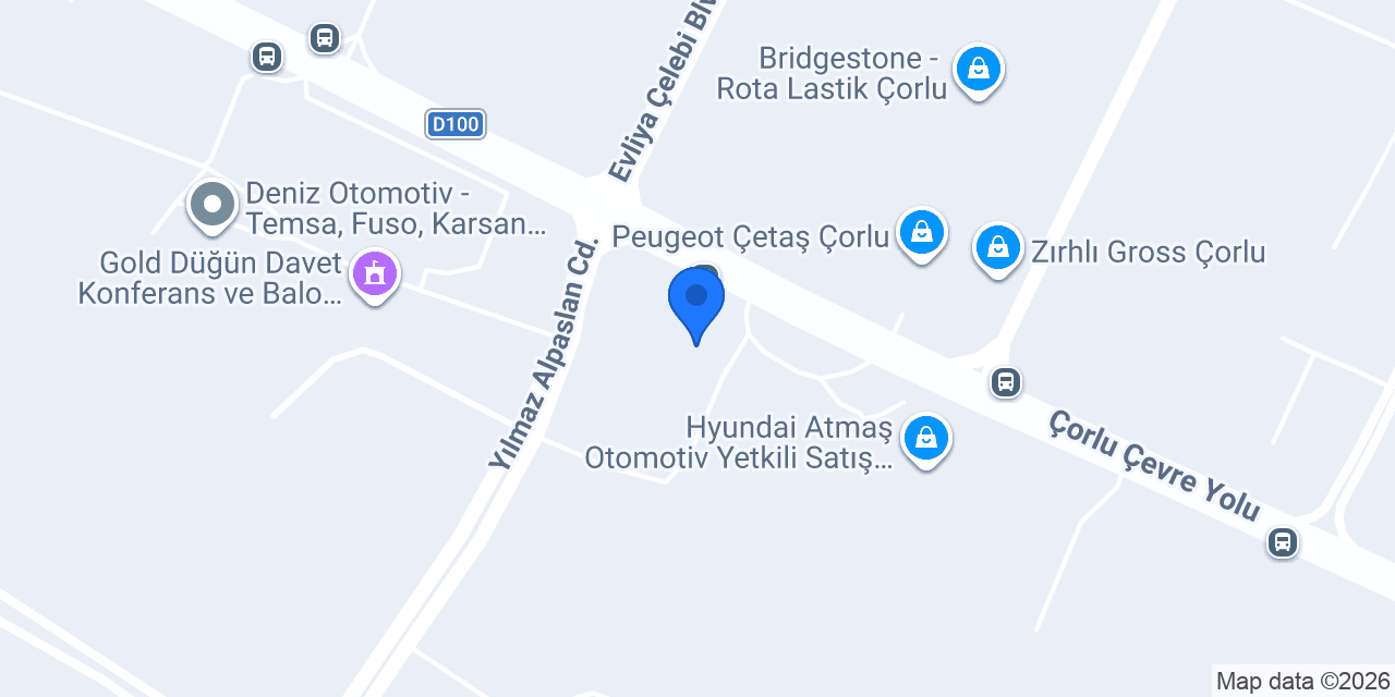 Merfa Otomotiv Çorlu konumu