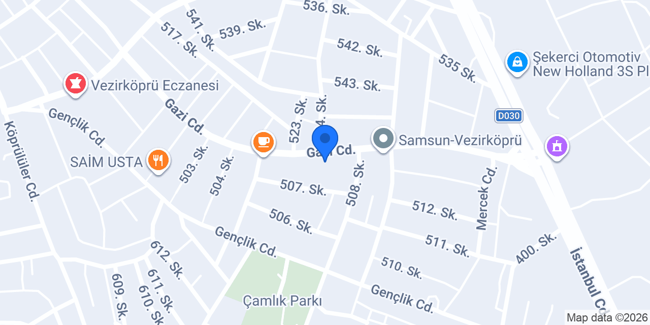 Cajun Corner Vezirköprü konumu