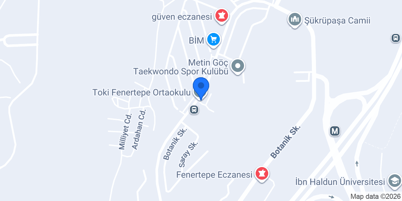 Toki Fenertepe Ortaokulu konumu