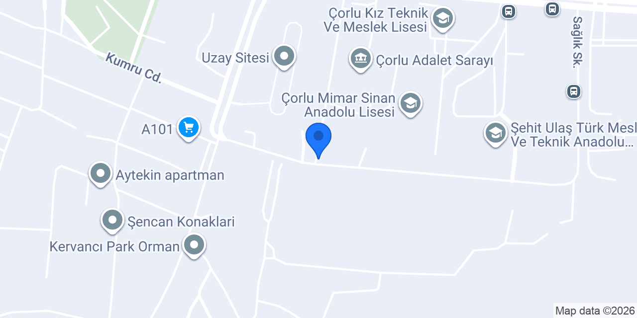 Çorlu Adliye Taksi Durağı konumu