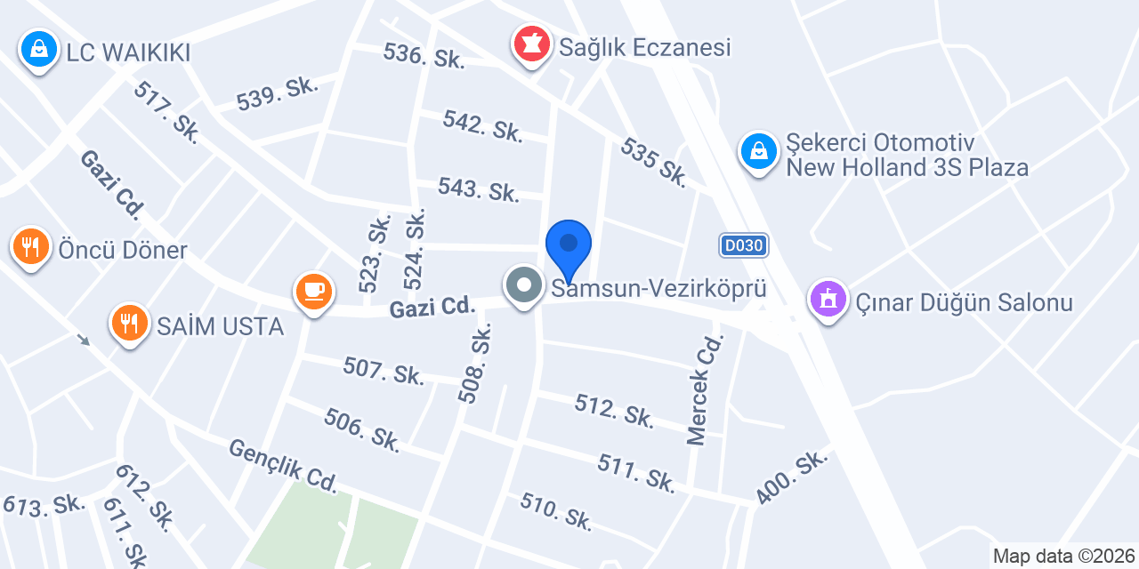 Akça Yapı Market konumu
