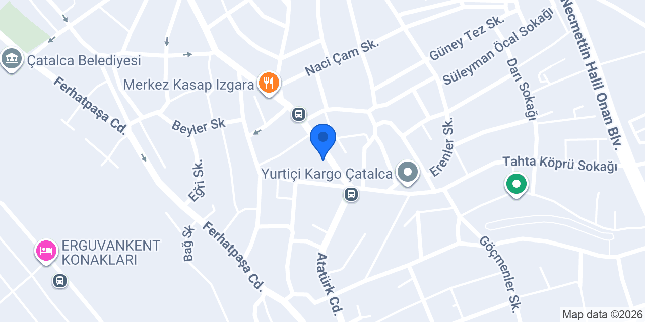 BAHÇE MARKET ÇATALCA konumu