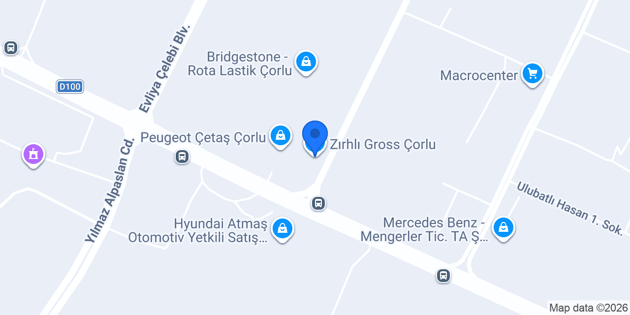 Zırhlı Gross Çorlu konumu