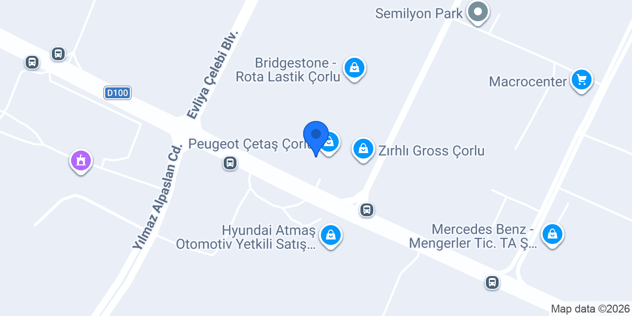 Opel Çorlu konumu