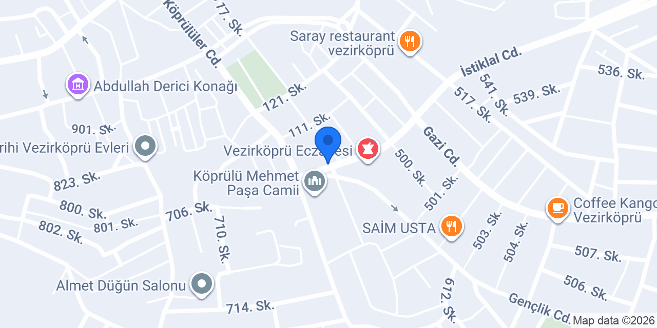 Vezirköprü Ar-ge Elektrik konumu