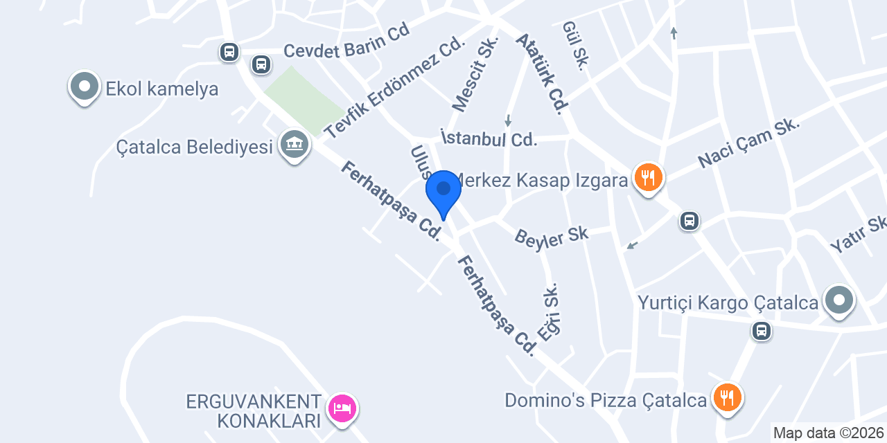 Çatalca Adliyesi konumu