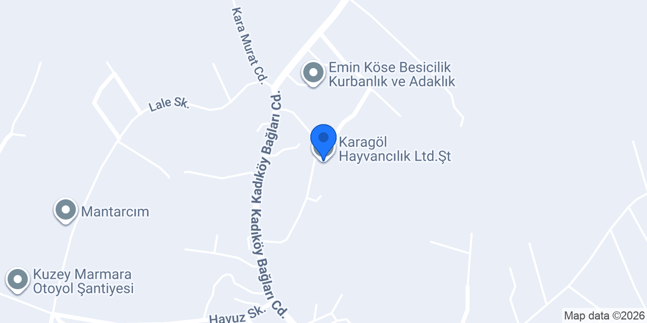Karagöl Hayvancılık Ltd.Şt konumu