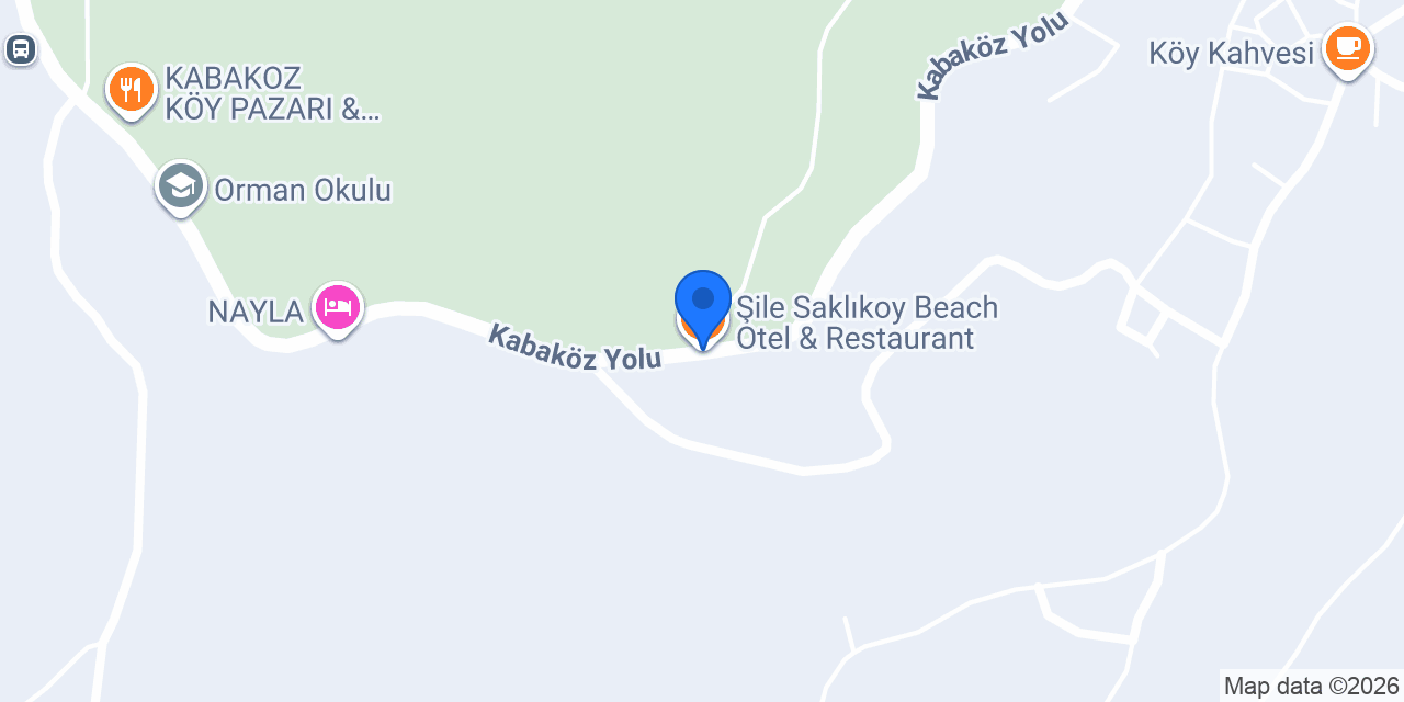 Şile Saklıkoy Beach Otel & Restaurant konumu