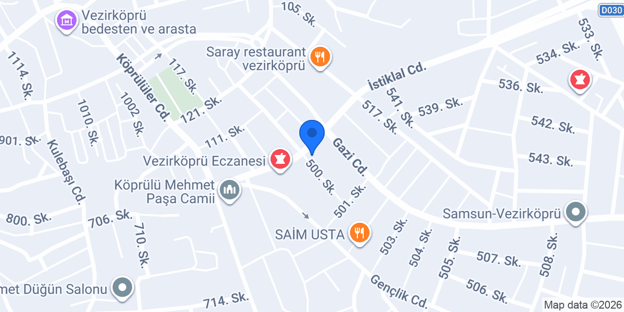 SOLCAN TUR VEZİRKÖPRÜ konumu