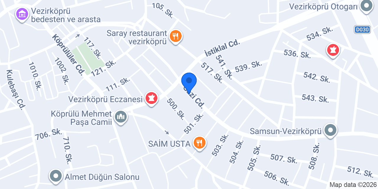 Çalışkan Yapı Market konumu