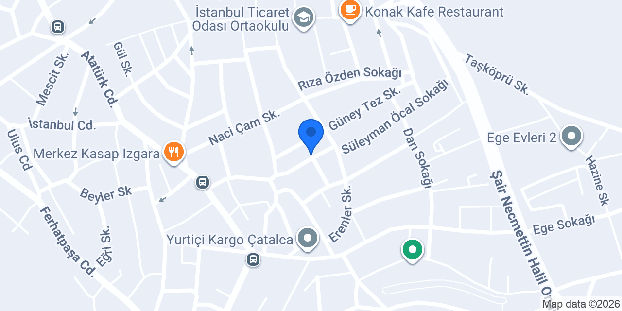 Çatalca Elektrikçi Öztürk Elektrik konumu