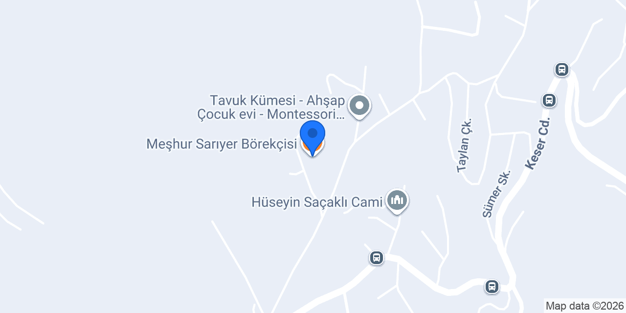 Meşhur Sarıyer Börekçisi konumu