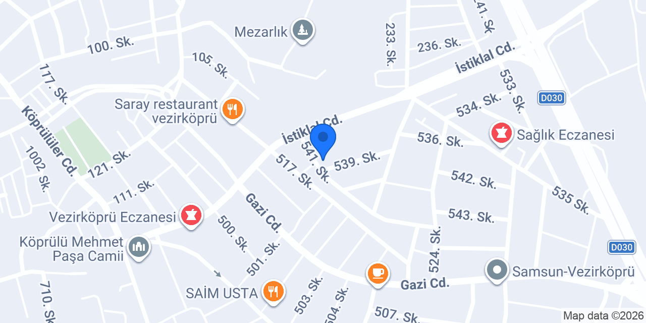 Ataseven Veteriner Kliniği konumu