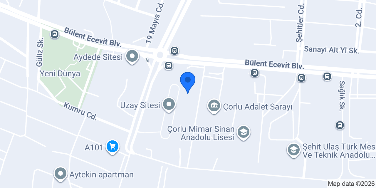 Avukat Erol Eraslan Hukuk Bürosu Çorlu konumu