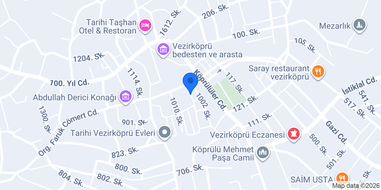 Çınar Veteriner Kliniği konumu