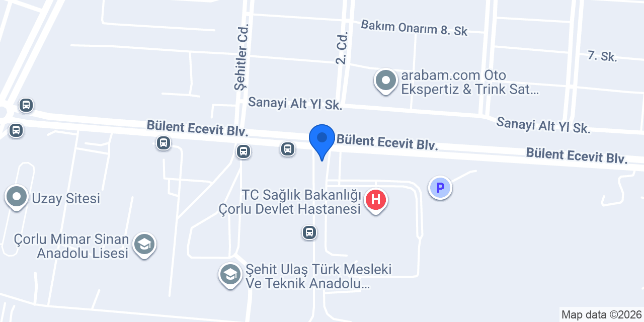 Çorlu Hastane Taksi ( Çorluda Taksi ) konumu