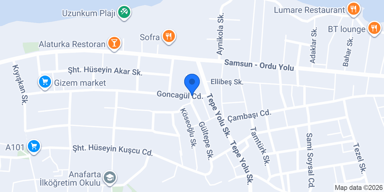 Baran yapı Ünye konumu