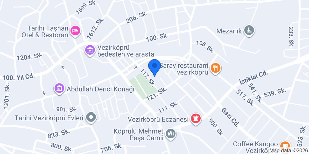 Ptt-vezirköprü konumu
