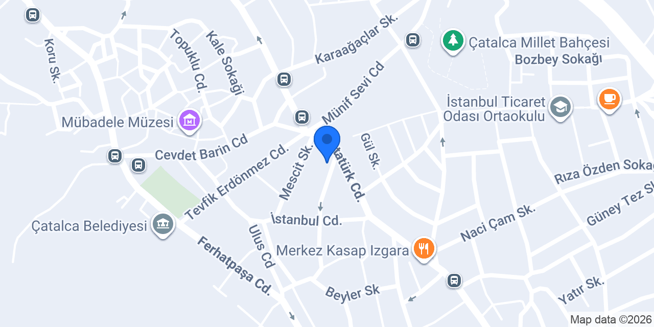 Akar Emlak Çatalca konumu