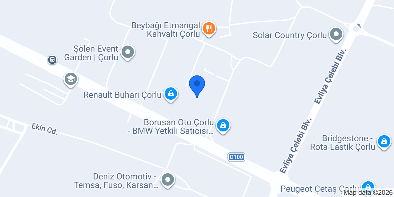 Mesut Otomotiv Çorlu konumu