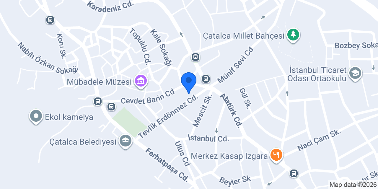 Çatalca Vergi Dairesi konumu