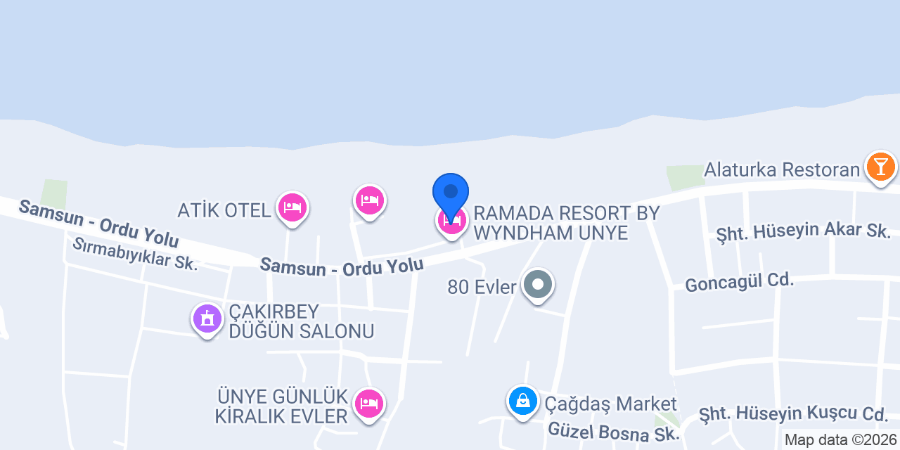 Ramada Spa Ünye konumu