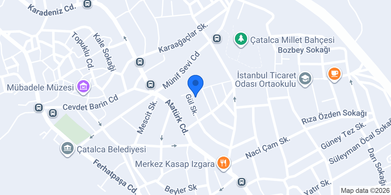 Çatalca Web Tasarım konumu