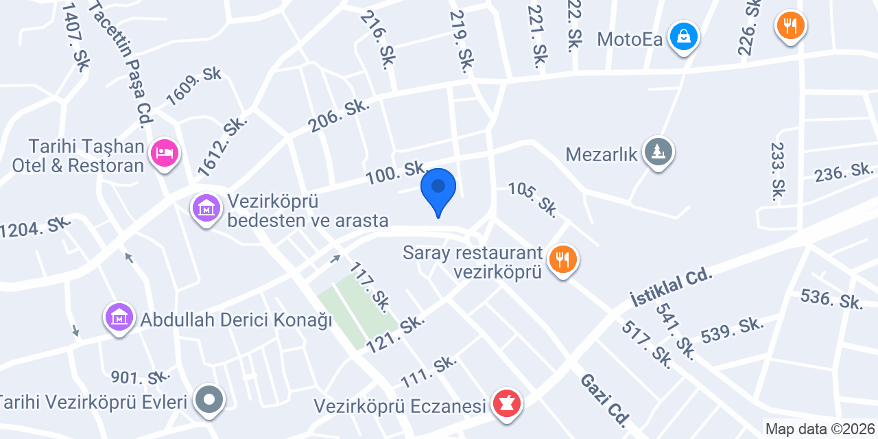 Vezir Otel konumu