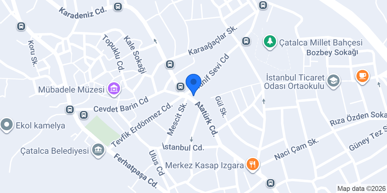 Garanti BBVA Çatalca Şubesi konumu