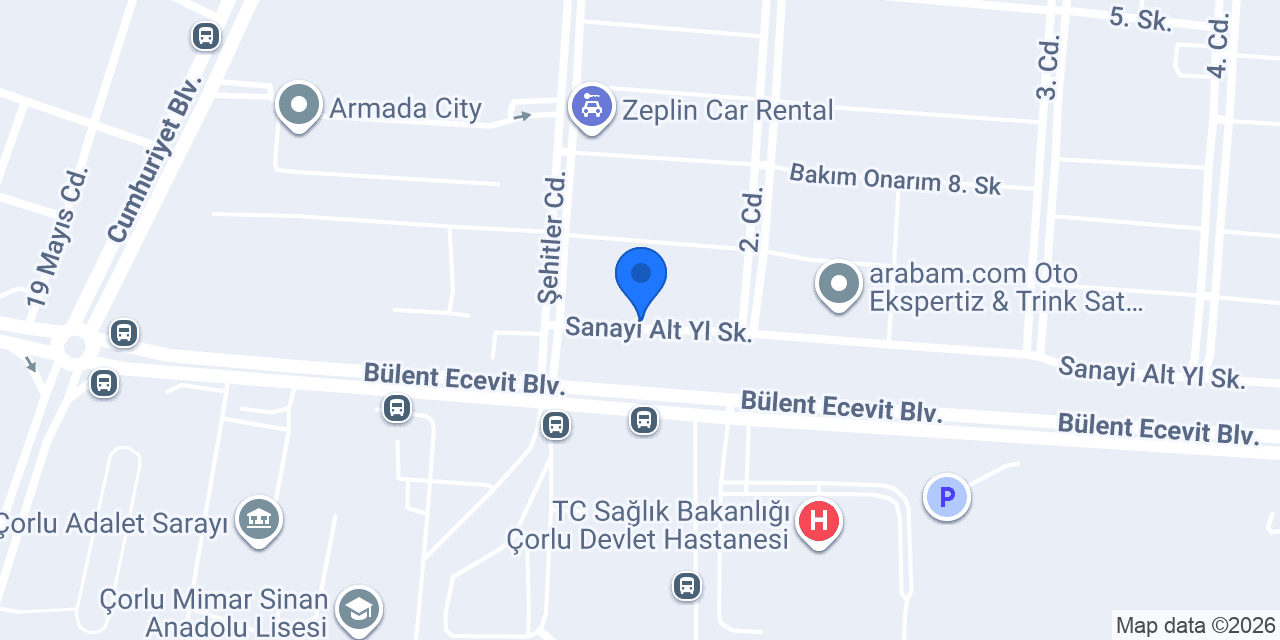 Emse Pompa Trakya Bölge Müdürlüğü Çorlu/TEKİRDAĞ konumu
