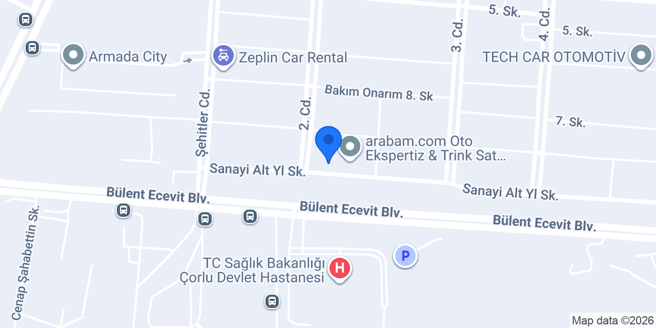 D Expert Tekirdağ Oto Ekspertiz Merkezi konumu