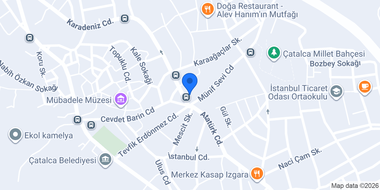 Çatalca Tapu Müdürlüğü konumu
