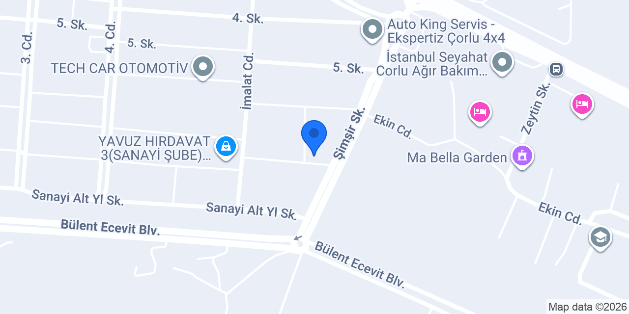 Pilot Garage Çorlu Oto Ekspertiz konumu