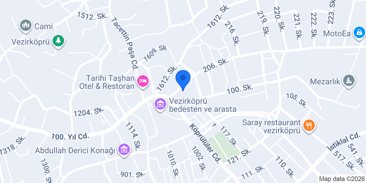 Güler Mobilya Vezirköprü konumu