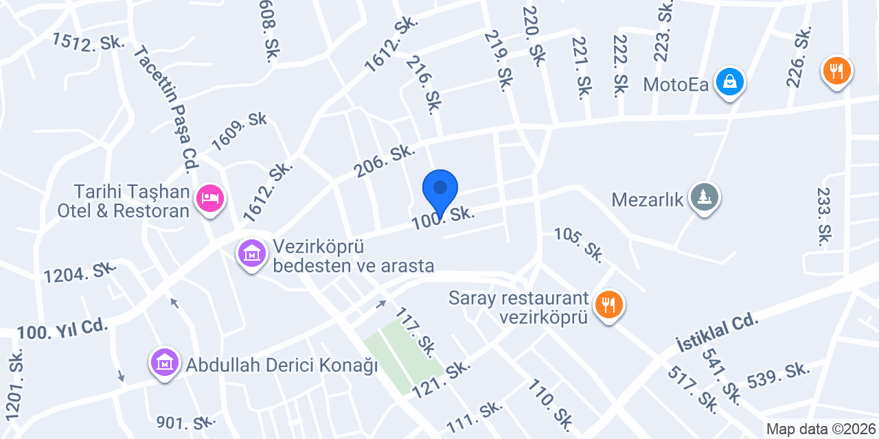 Vezir Dekorasyon konumu