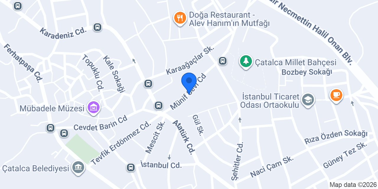 ERGUVAN TAKSI ÇATALCA konumu
