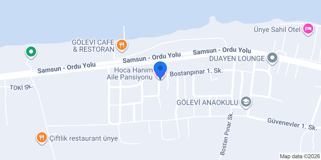 Hoca Hanim Aile Pansiyonu konumu
