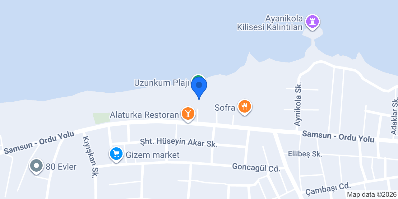 Uzunkum Restoran Kamp ve Plaj konumu