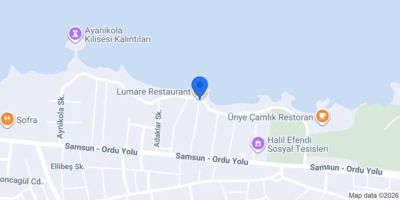 Lumare Restaurant konumu