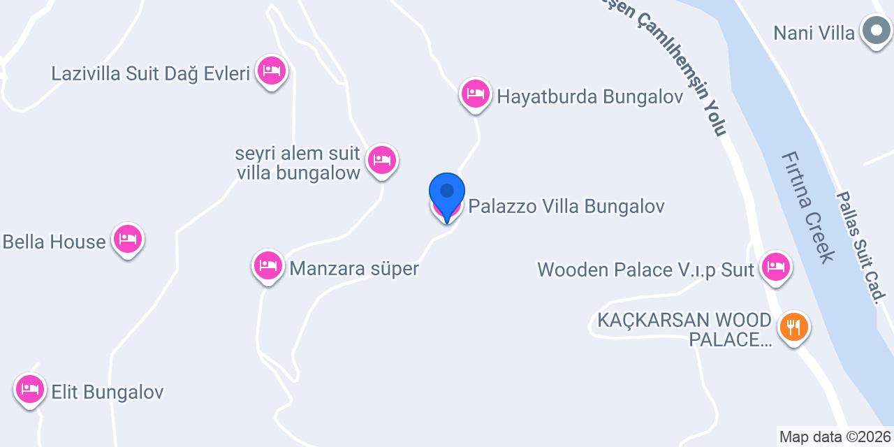 Palazzo Villa Bungalov konumu
