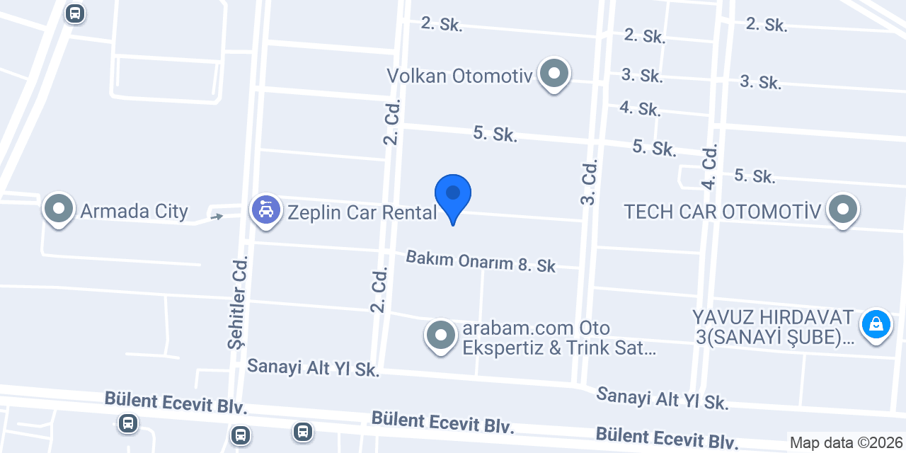 Çorlu Aksoy Otomotiv Ford Servis konumu
