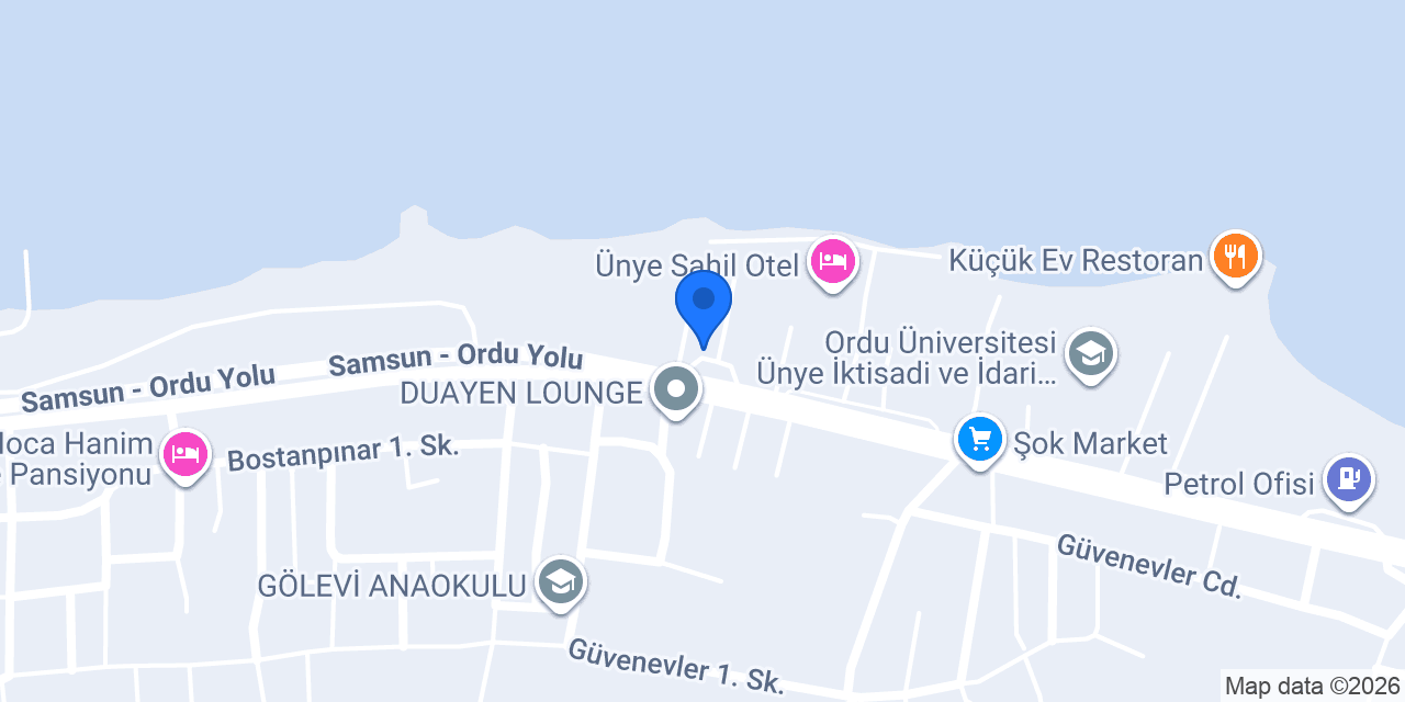 Ocak Otel Ünye konumu