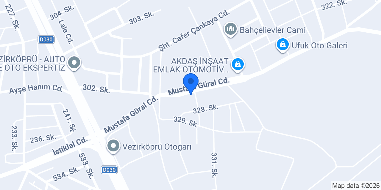 Vezirköprü camcı konumu