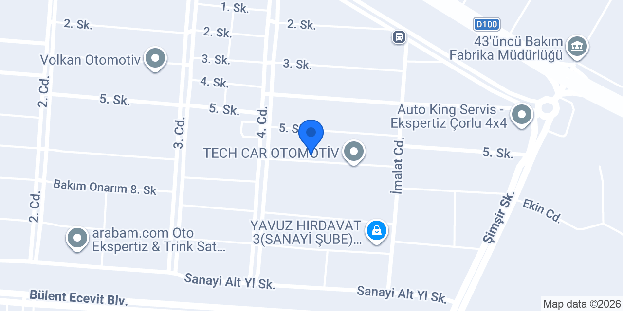Pars Otomotiv Çorlu konumu