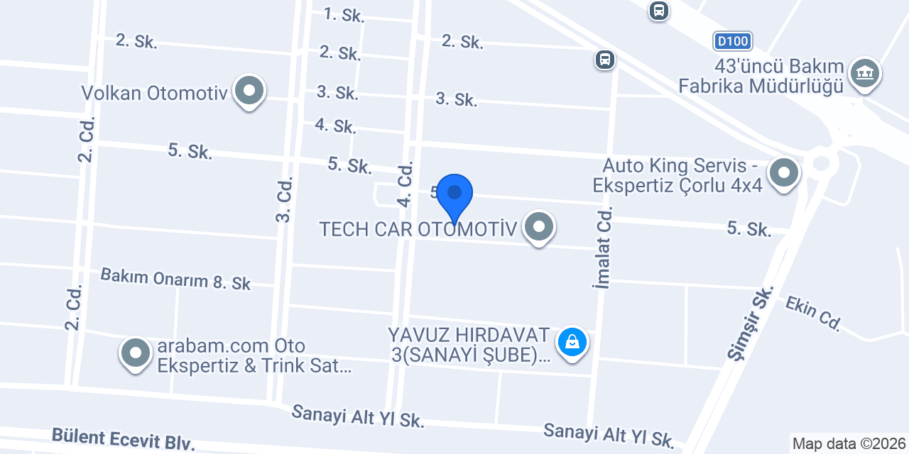 YÜCELER OTOMOTİV konumu