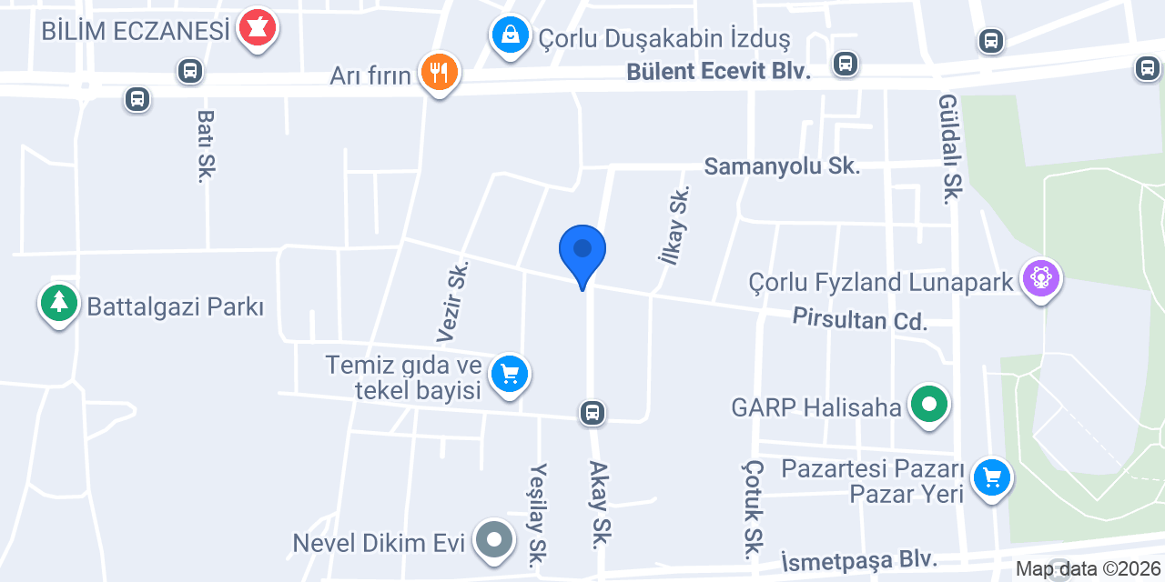 Deva İlaçlama Çorlu konumu