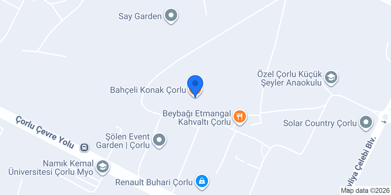 Bahçeli Konak Çorlu konumu